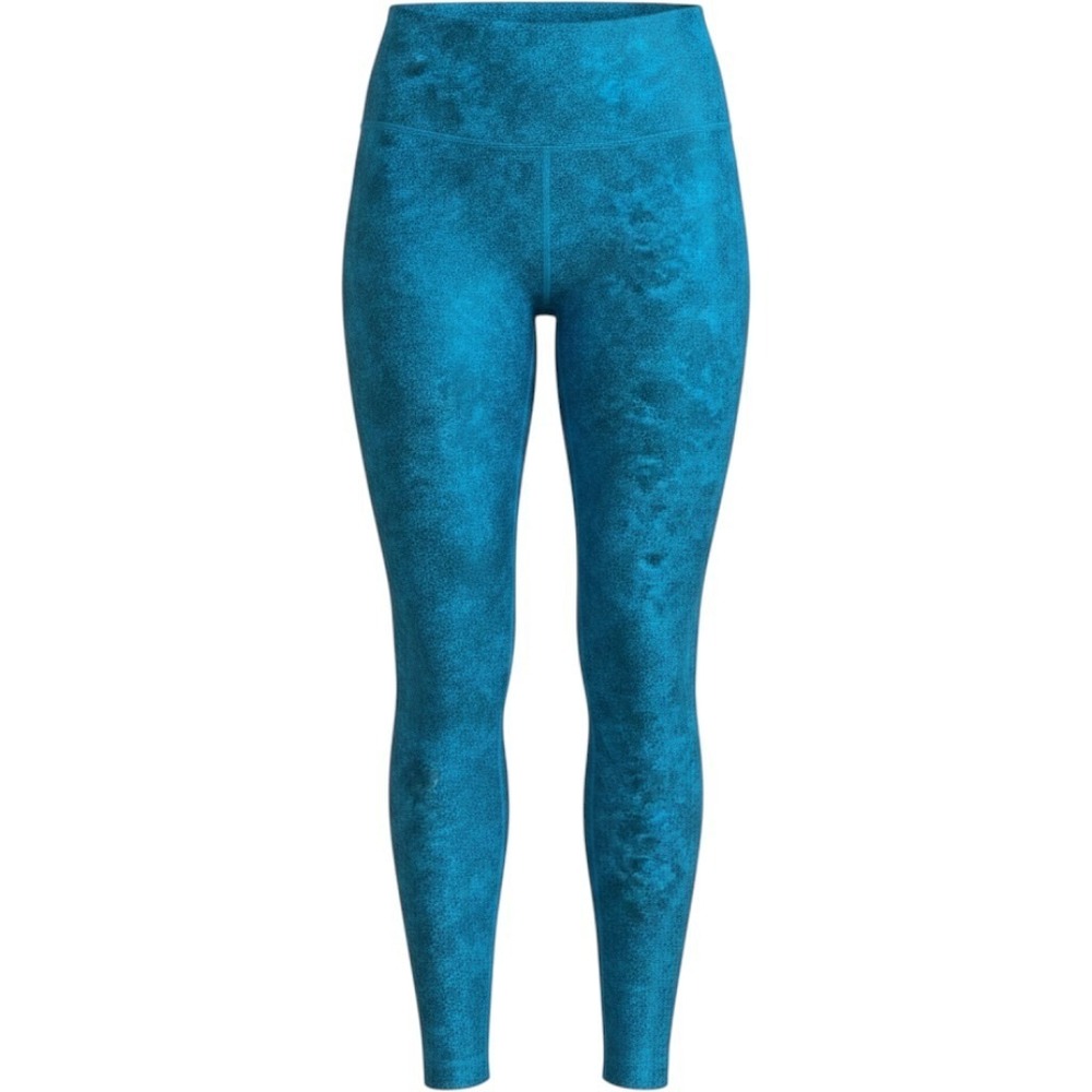 Carbon38 High Rise 7/8 Leggings Peacock Blue Metallic Takara Crackle Small